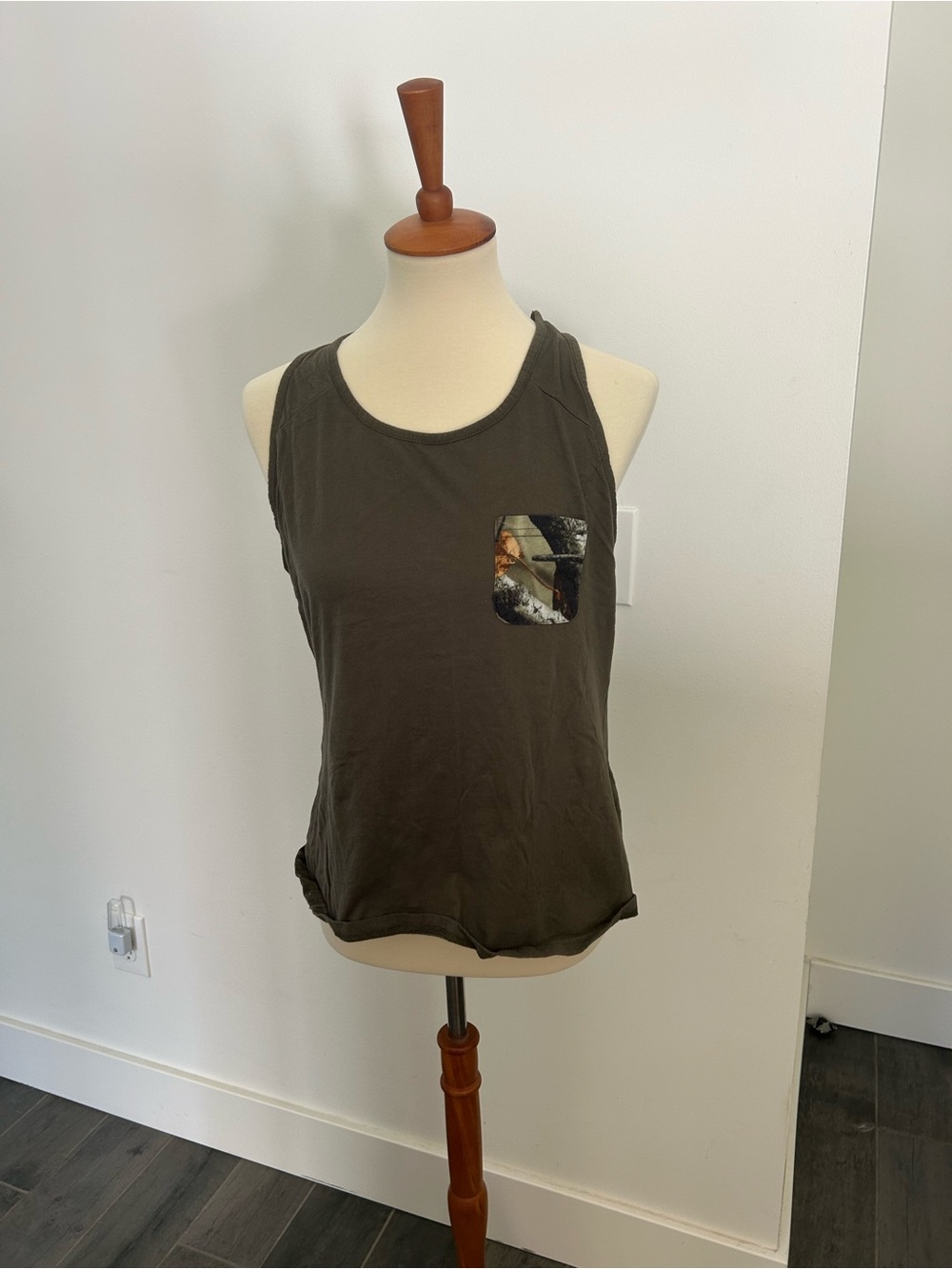 Legendary Whitetails Olive Tank with Camo Pocket